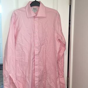 TM Lewin England Pink French cuff dress shirt 15.5